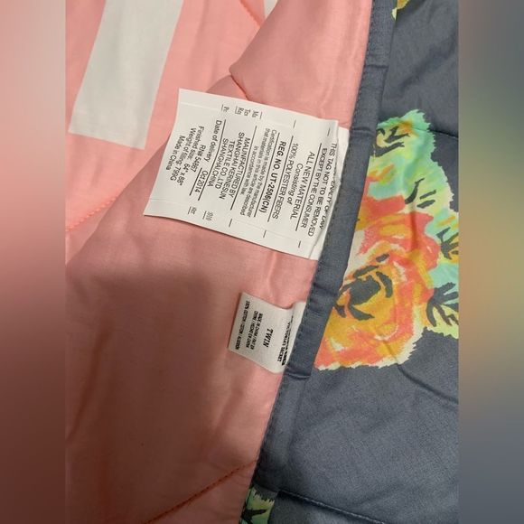 NEW VS PINK FLORAL DORM REVERSIBLE COMFORTER TWIN - Picture 9 of 9